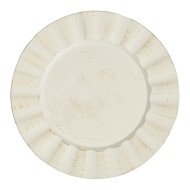 Sousplat 33cm de Plastico Cream And Black